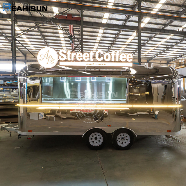 Индивидуальный логотип и размер для прицепа для еды Airstream