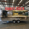 M&oacute;vil personalizado Street Kitchen Coffee Snack Helado Hot Dog Cocina de viaje de acero inoxidable Airstream Food Truck Trailer con equipo para la venta