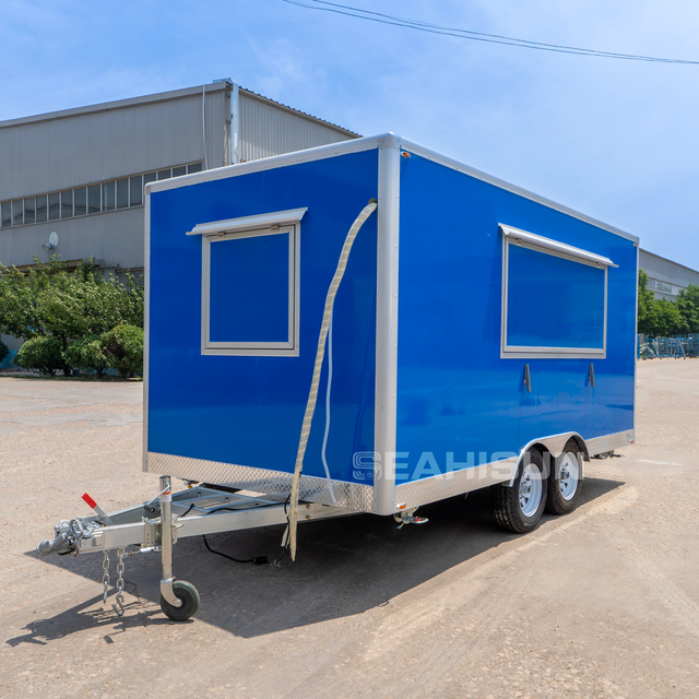 Carrello per gelati in concessione completamente attrezzato personalizzato Rimorchio per alimenti da viaggio per piccoli alimenti