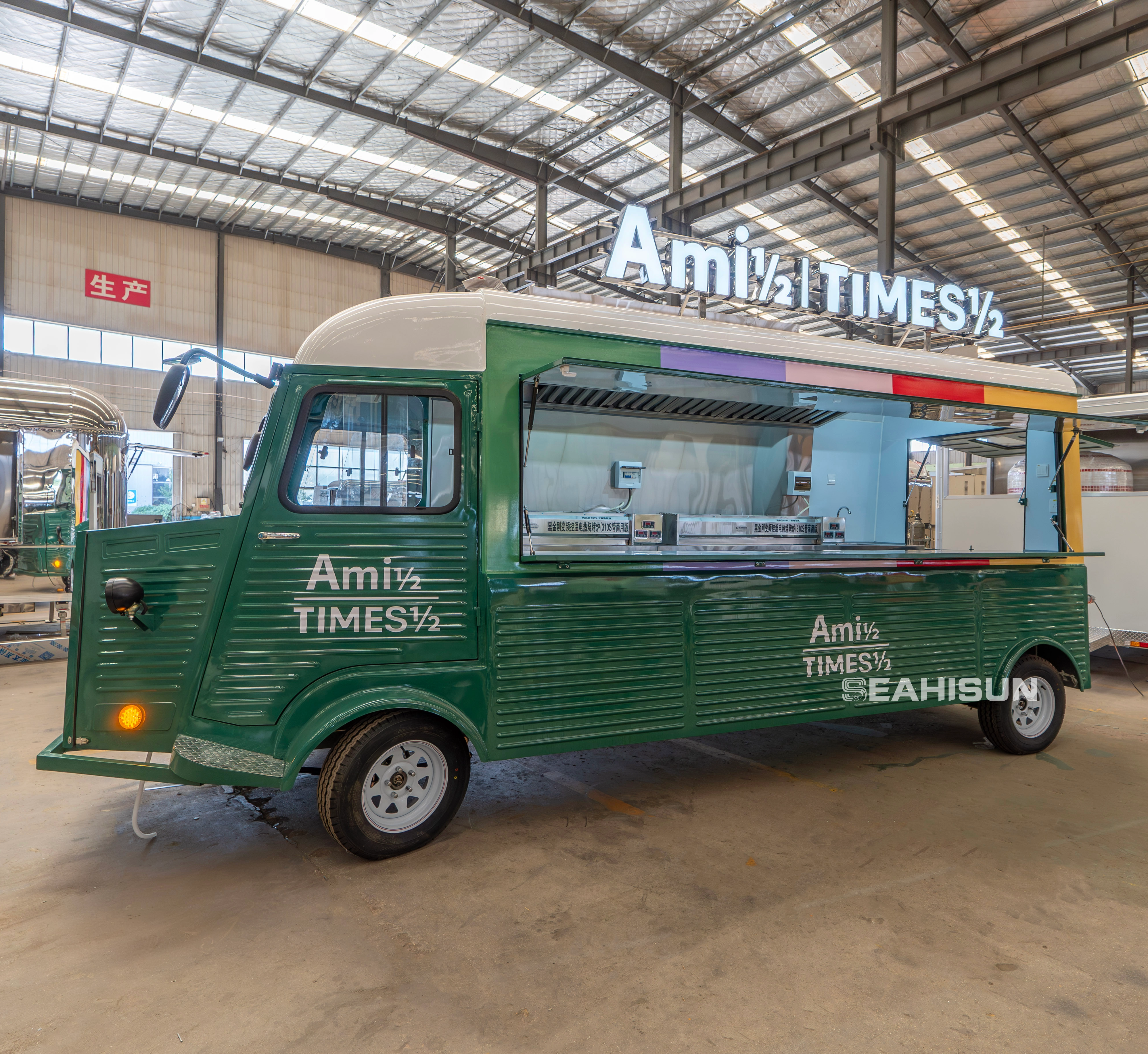Hot Selling Street Certificate Elektrischer Eiscreme-Mobilkaffee-Kuchen-Camper-Anh&auml;nger Hot Dog Citroen Fast Food Truck 