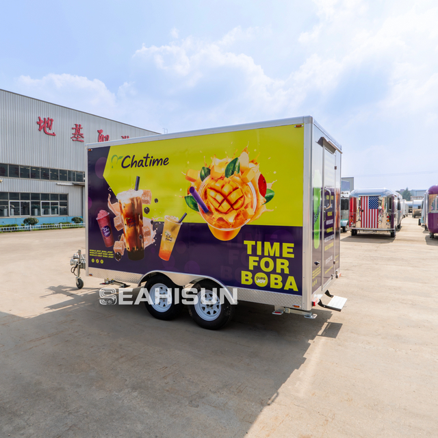 China Lieferant Professioneller multifunktionaler, voll ausgestatteter K&uuml;chen-Esswagen-Anh&auml;nger, mobiler Imbisswagen mit ma&szlig;geschneidertem Design