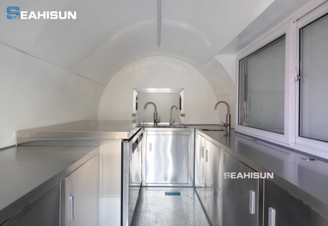 Новая популярная полностью оборудованная европейская торговая тележка для кофе, прицеп для еды, грузовик для еды с раковиной для воды для продажи 