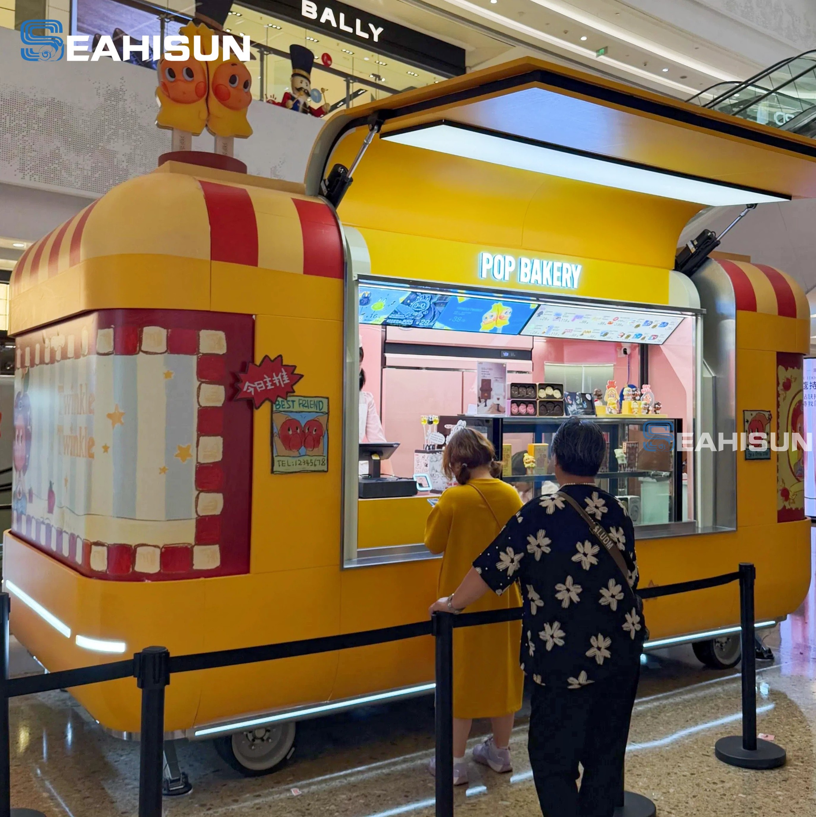 Treler Makanan Untuk Pop-Up Bakeri: Kabinet Paparan Dan Panduan Pencahayaan